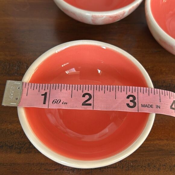 Pier 1 small ceramic leaves design bowls set of 4 never used no tags - Picture 8 of 8